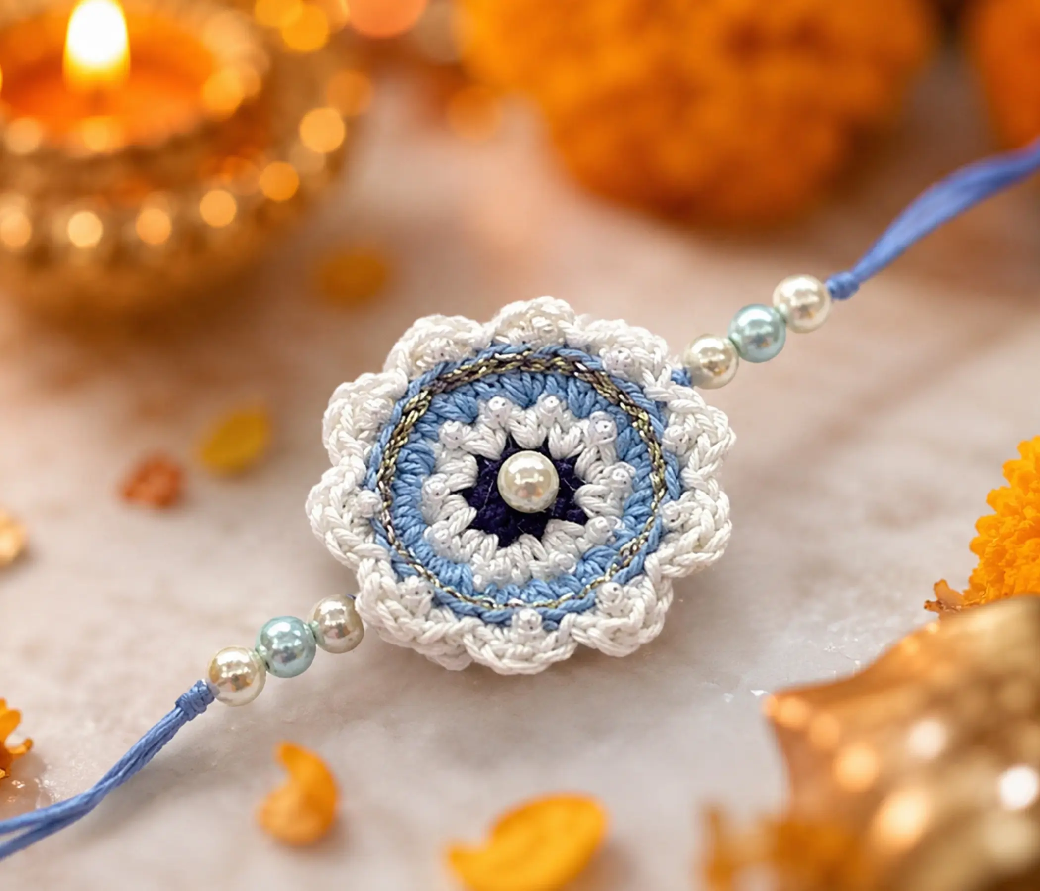 Luxury Homemade Evil eye Rakhdi for Raksha Bandhan